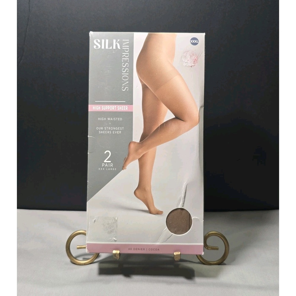Silk Impressions High Support Sheer 2-pack/Cocoa/20 Denier/High Waisted